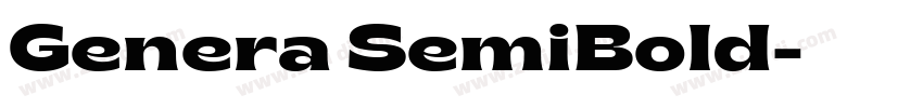 Genera SemiBold字体转换
